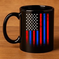 USA American Pride Flag 11oz C Handle Ceramic Mug