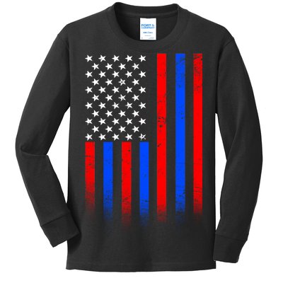 USA American Pride Flag Kids Long Sleeve Shirt