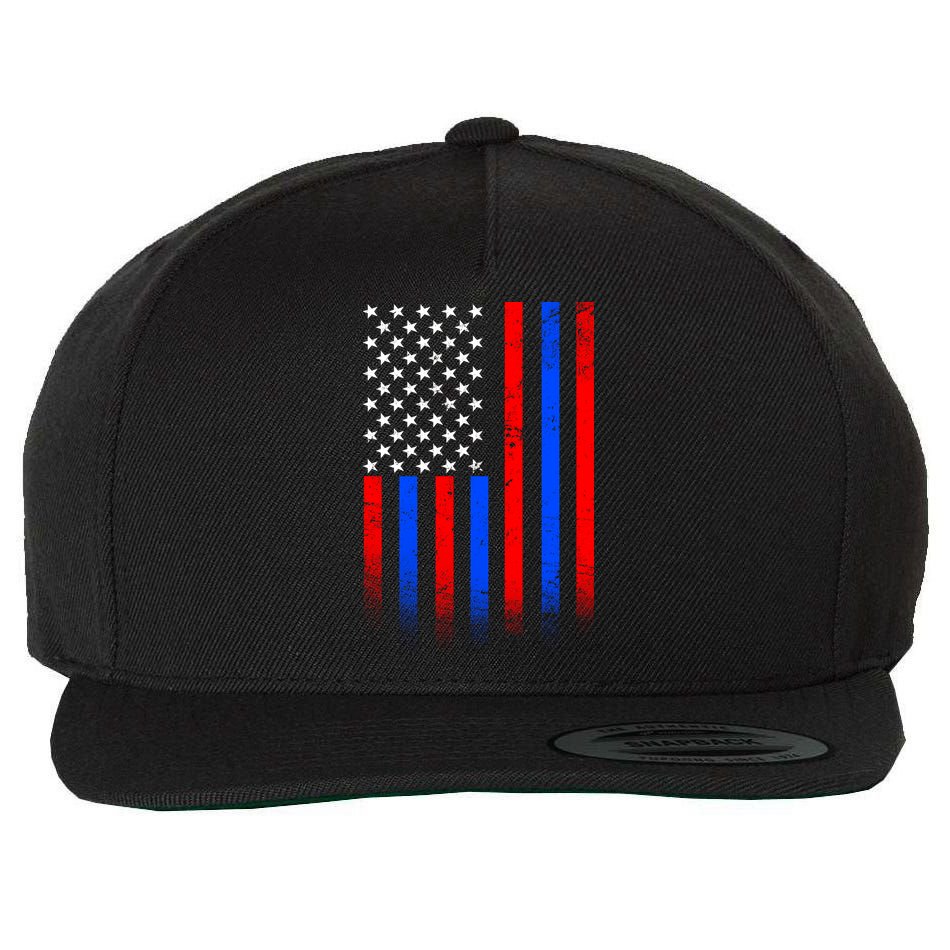 USA American Pride Flag Wool Snapback Cap