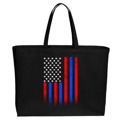 USA American Pride Flag Cotton Canvas Jumbo Tote