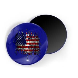 USA American Ripped Torn Flag Magnet