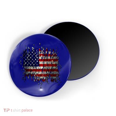 USA American Ripped Torn Flag Magnet