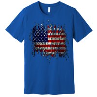 USA American Ripped Torn Flag Premium T-Shirt