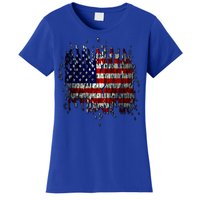 USA American Ripped Torn Flag Women's T-Shirt