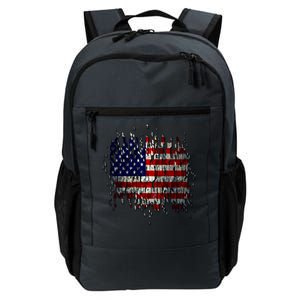 USA American Ripped Torn Flag Daily Commute Backpack