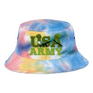 USA Army Camo Logo Tie Dye Newport Bucket Hat