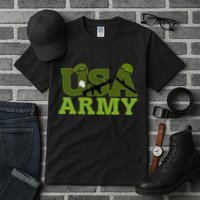 USA Army Camo Logo Tall T-Shirt