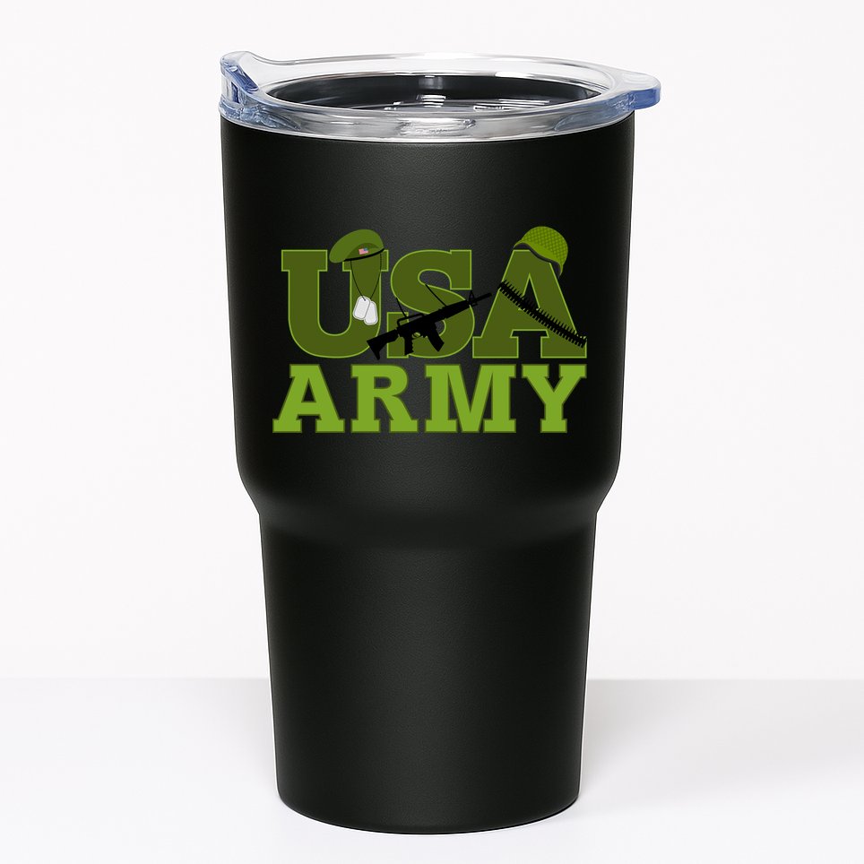 USA Army Camo Logo Tumbler