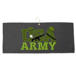 USA Army Camo Logo Large Microfiber Waffle Golf Towel