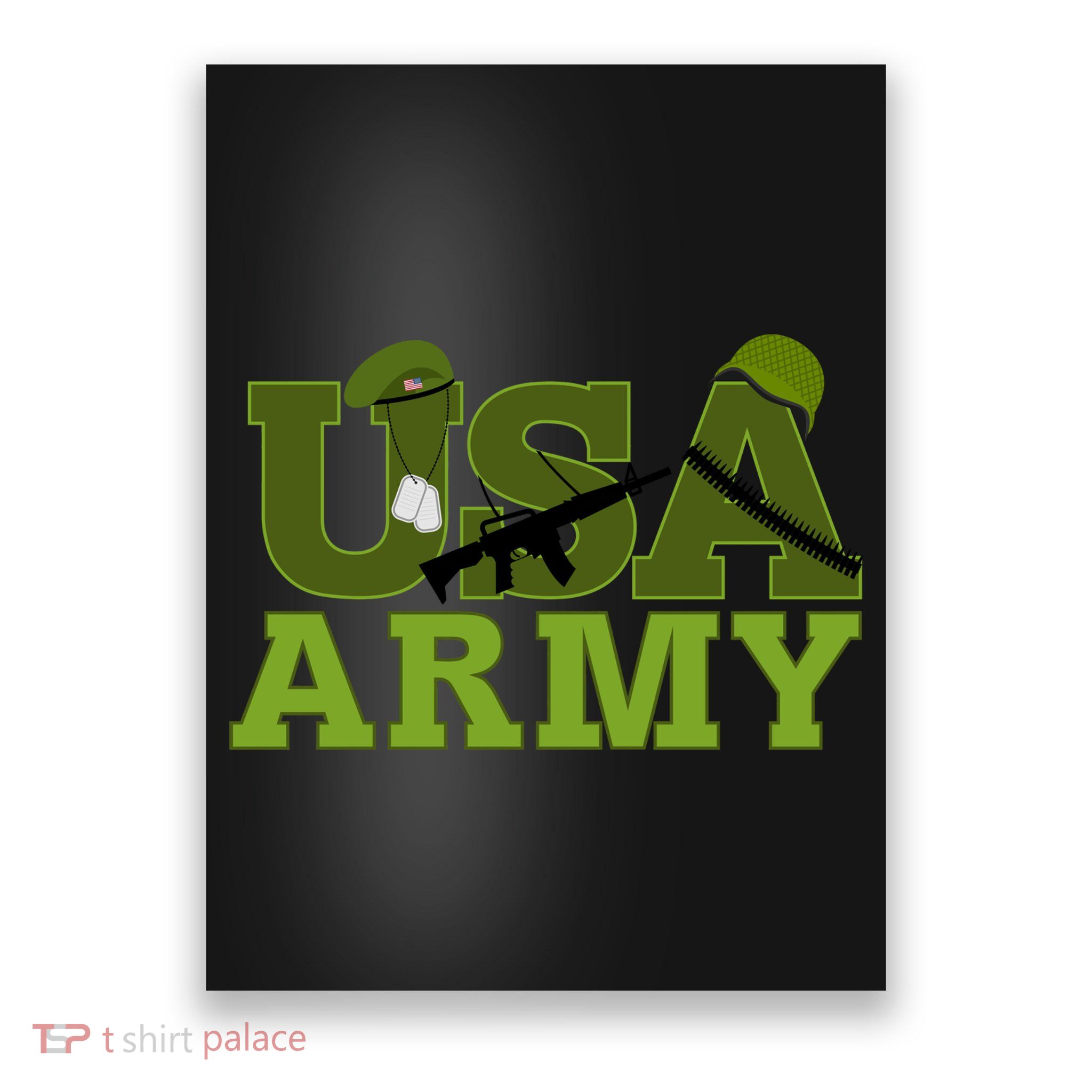 USA Army Camo Logo Poster