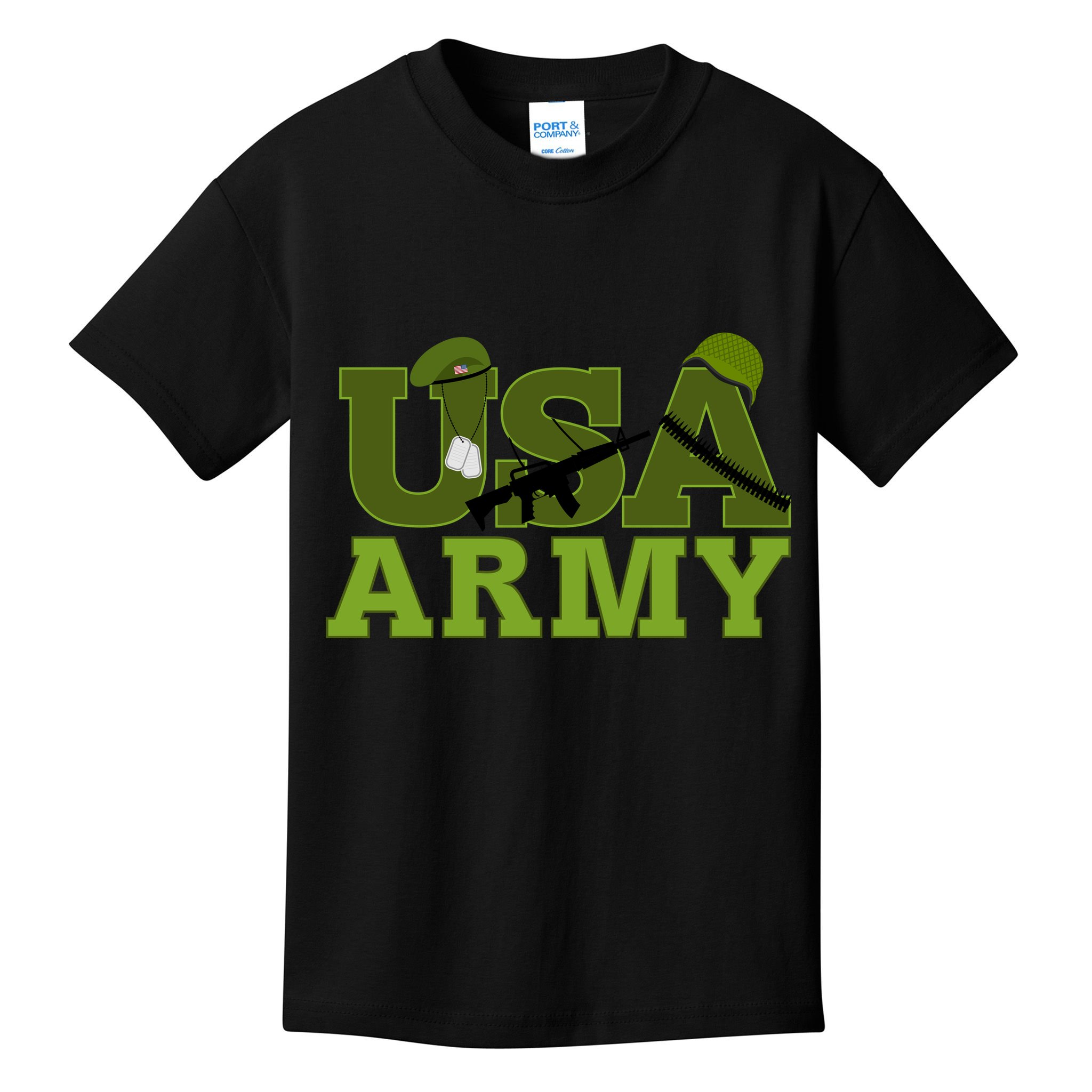 USA Army Camo Logo Kids T-Shirt