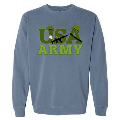 USA Army Camo Logo Garment-Dyed Sweatshirt