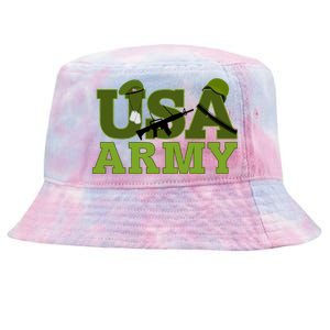 USA Army Camo Logo Tie-Dyed Bucket Hat