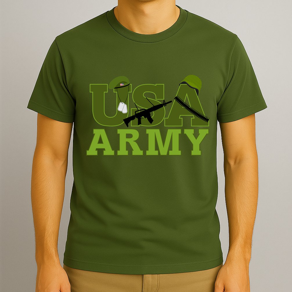 USA Army Camo Logo T-Shirt