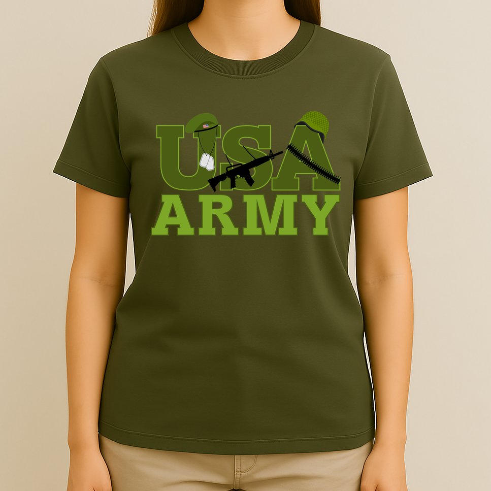 USA Army Camo Logo T-Shirt