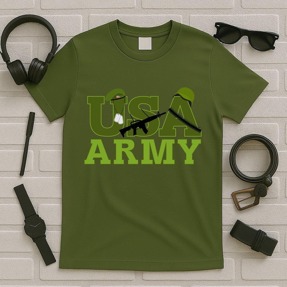 USA Army Camo Logo T-Shirt