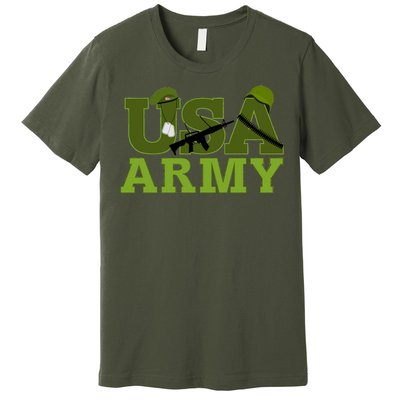 USA Army Camo Logo Premium T-Shirt