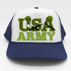 USA Army Camo Logo Trucker Hat