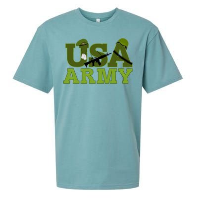 USA Army Camo Logo Sueded Cloud Jersey T-Shirt