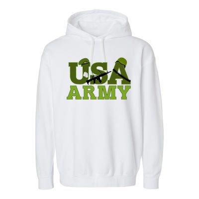 USA Army Camo Logo Garment-Dyed Fleece Hoodie