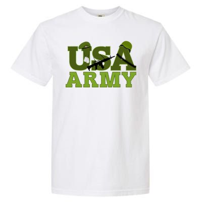 USA Army Camo Logo Garment-Dyed Heavyweight T-Shirt