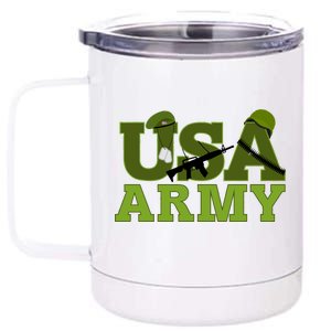 USA Army Camo Logo 12 oz Stainless Steel Tumbler Cup