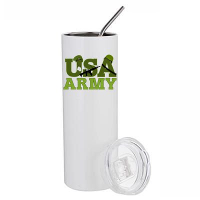 USA Army Camo Logo Stainless Steel Tumbler