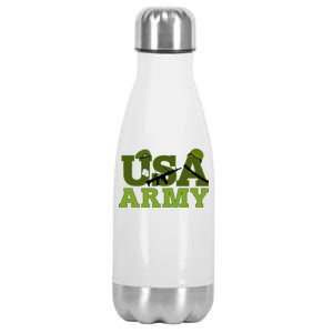 USA Army Camo Logo Stainless Steel Insulated Water Bottle