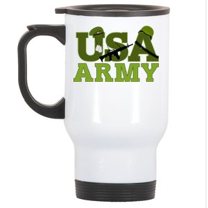 USA Army Camo Logo Stainless Steel Travel Mug