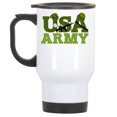 USA Army Camo Logo Stainless Steel Travel Mug