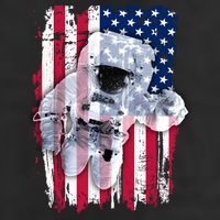 USA Astronaut American Space Flag Cool Comfort Performance Bucket Hat