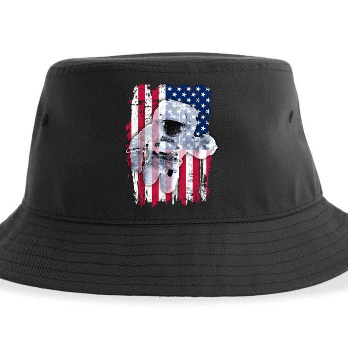 USA Astronaut American Space Flag Sustainable Bucket Hat