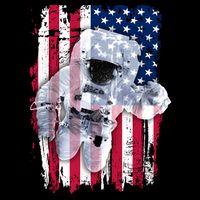 USA Astronaut American Space Flag Sustainable Bucket Hat