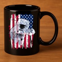 USA Astronaut American Space Flag 11oz C Handle Ceramic Mug
