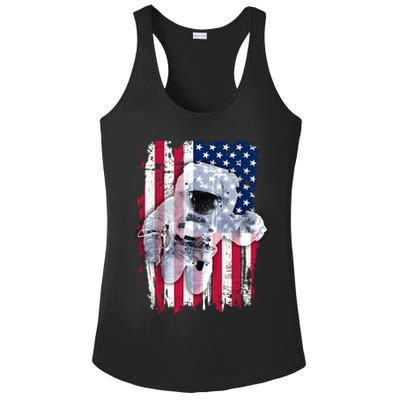 USA Astronaut American Space Flag Ladies PosiCharge Competitor Racerback Tank