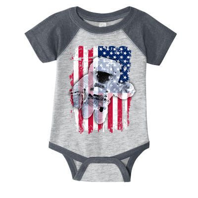 USA Astronaut American Space Flag Infant Baby Jersey Bodysuit