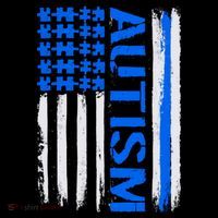 USA Autism Awareness Puzzle Flag Poster