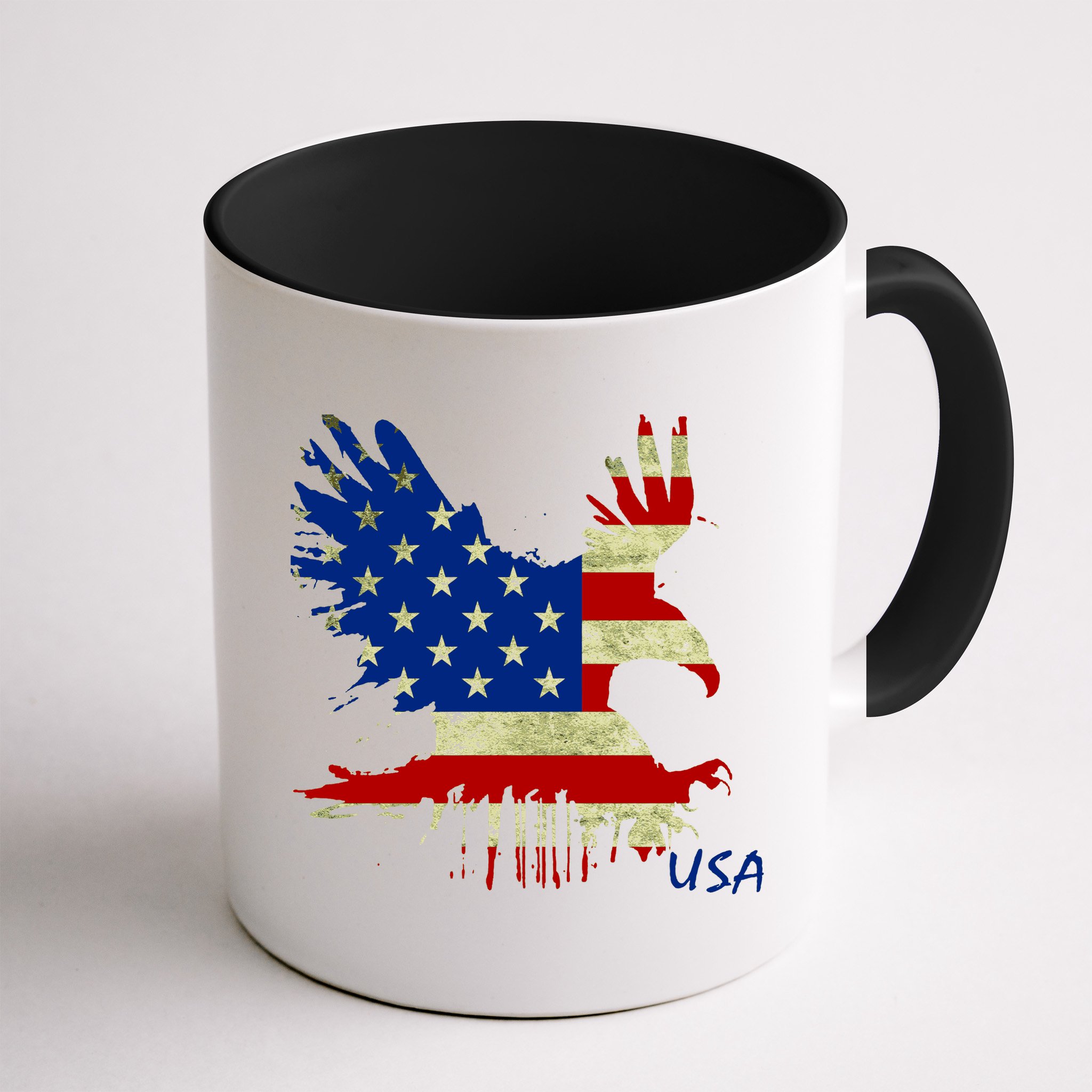 USA Bald Eagle Flag Drip 4th of July Mug