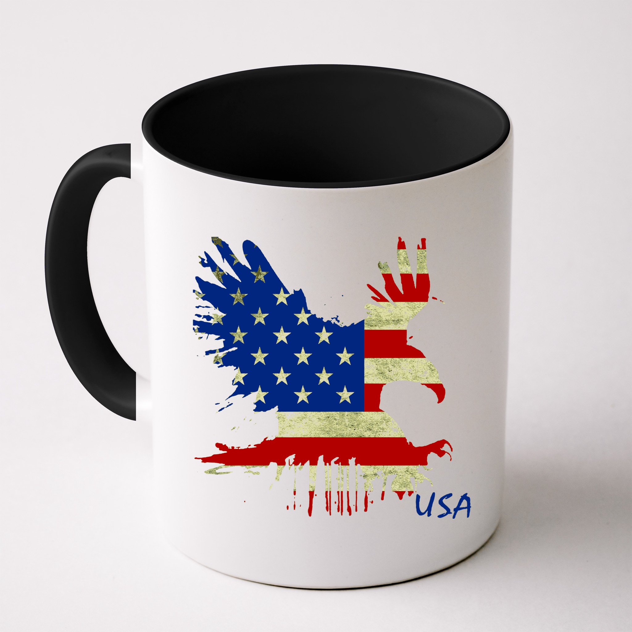 USA Bald Eagle Flag Drip 4th of July Mug