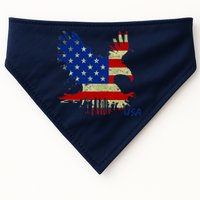 USA Bald Eagle Flag Drip 4th of July USA-Made Doggie Bandana