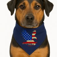 USA Bald Eagle Flag Drip 4th of July USA-Made Doggie Bandana