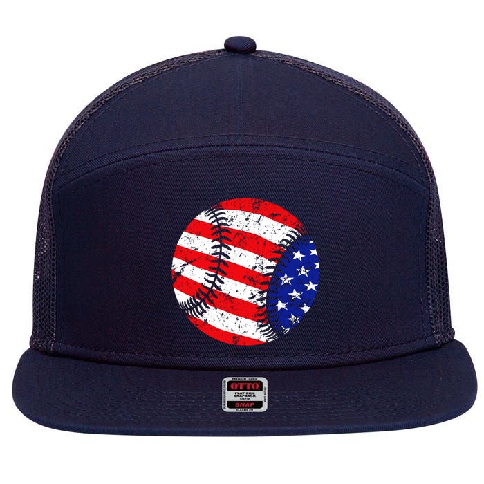 USA Baseball 7 Panel Mesh Trucker Snapback Hat