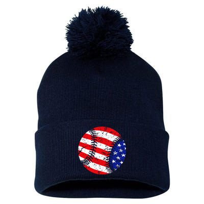 USA Baseball Pom Pom 12in Knit Beanie