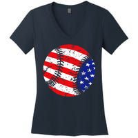 USA Baseball Women's V-Neck T-Shirt