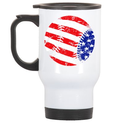 USA Baseball Stainless Steel Travel Mug