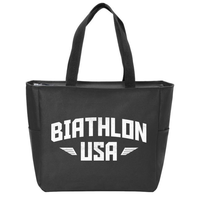 USA Biathlon Arch Team Zip Tote Bag