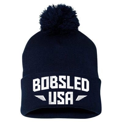 USA Bobsled Team Pom Pom 12in Knit Beanie