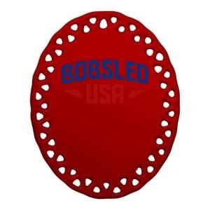 USA Bobsled Team Ceramic Oval Ornament