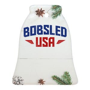 USA Bobsled Team Ceramic Bell Ornament