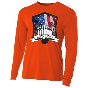 USA Bowling Team Cooling Performance Long Sleeve Crew